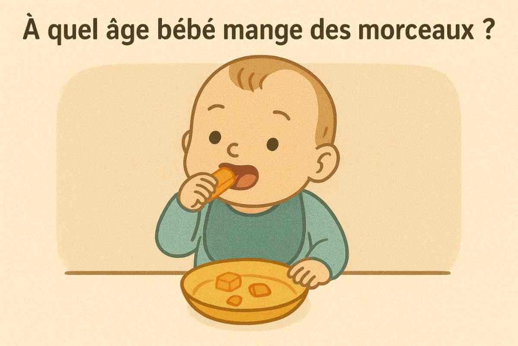 à quel âge bébé mange des morceaux