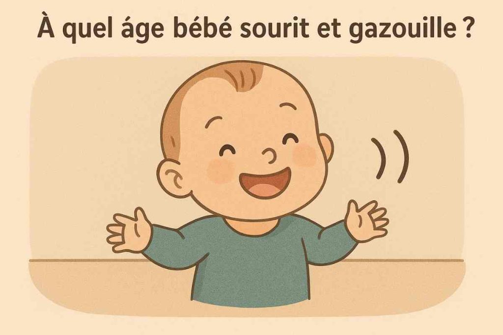 à quel âge bébé sourit et gazouille