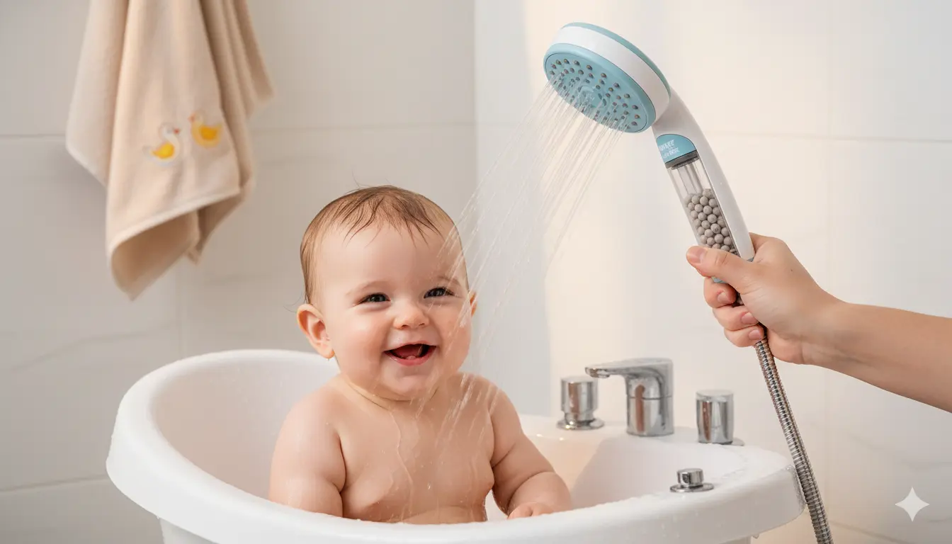 Quels sont les effets d&rsquo;un pommeau de douche anti calcaire pour les bébés ?