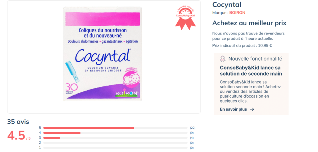 Avis sur Cocyntal Boiron