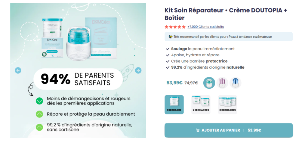 Avis sur la crème Doucéa 